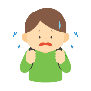 clip art of boy who doesn't want to go to school(school, child, emotion)