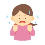 学校に行きたくない女の子の無料イラスト素材(学校・子ども・感情)