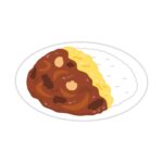 オムハヤシライスの無料イラスト素材(料理・洋食・ご飯)