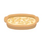 マカロニグラタンの無料イラスト素材(料理・洋食・冬)