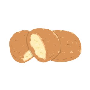 free croquette clip art(cooking/fried food)