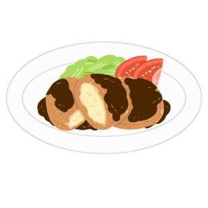 free croquette with sauce(cooking/fried food)
