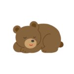clip art of bear hibernating(animal/winter/season)