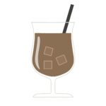 clip art of iced coffee(drink, cafe, summer)