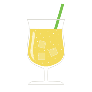 レモンスカッシュの無料イラスト素材(飲み物・ジュース・夏)