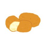 free cream croquette clip art(cooking/fried food)