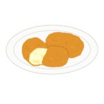 free cream croquette clip art(cooking/fried food)