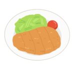 clip art of chicken cutlet(cooking/fried food)