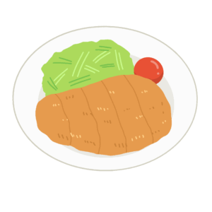 clip art of chicken cutlet(cooking/fried food)