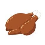 free whole roast chicken clip art(cooking/Christmas party)