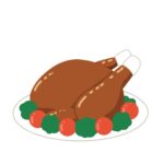 free whole roast chicken clip art(cooking/Christmas)