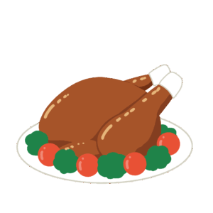 free whole roast chicken clip art(cooking/Christmas)