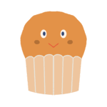 clip art of cupcake character(sweets/cute)