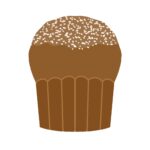 clip art of chocolate muffin(sweets/confectionery/dessert)