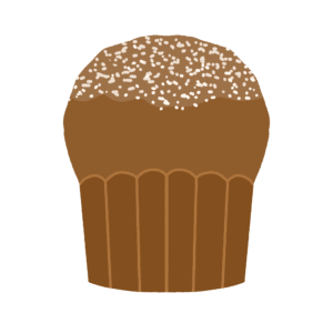 clip art of chocolate muffin(sweets/confectionery/dessert)