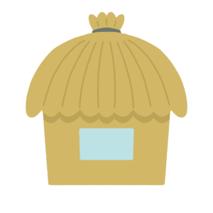 clip art of straw house(building/house/residence)