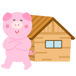 clip art of wooden house of three little pigs(house/fairy tale/fairy tale)