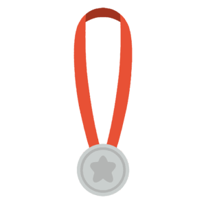 clip art of silver medal with star mark