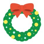 clip art of christmas wreath（Winter/Decoration/Event）.