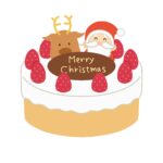 clip art of whole christmas cake（decoration cake/winter sweets/christmas）(free)