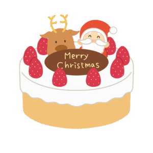 clip art of whole christmas cake（decoration cake/winter sweets/christmas）(free)