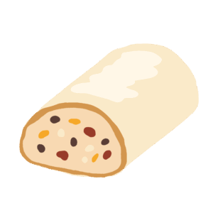 シュトーレンの無料イラスト素材（クリスマス・洋菓子・冬のスイーツ）