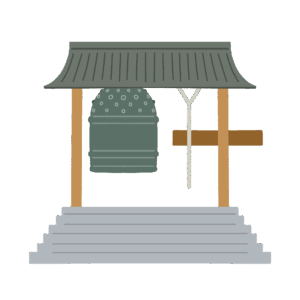 鐘撞堂（鐘つき堂）の無料イラスト素材
