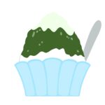 clip art of shaved ice with green tea milk-illpop.com