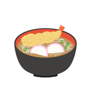 海老天そばの無料イラスト素材