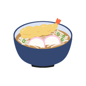 海老天うどんの無料イラスト素材