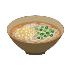 たぬきそばの無料イラスト素材