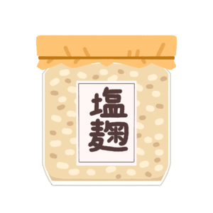 塩麹の瓶の無料イラスト素材