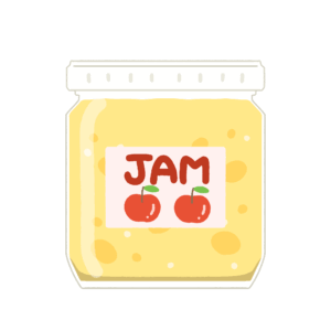 リンゴジャムの無料イラスト素材