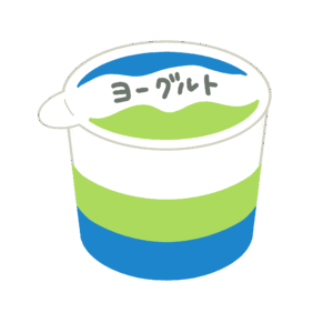 カップのヨーグルトの無料イラスト素材