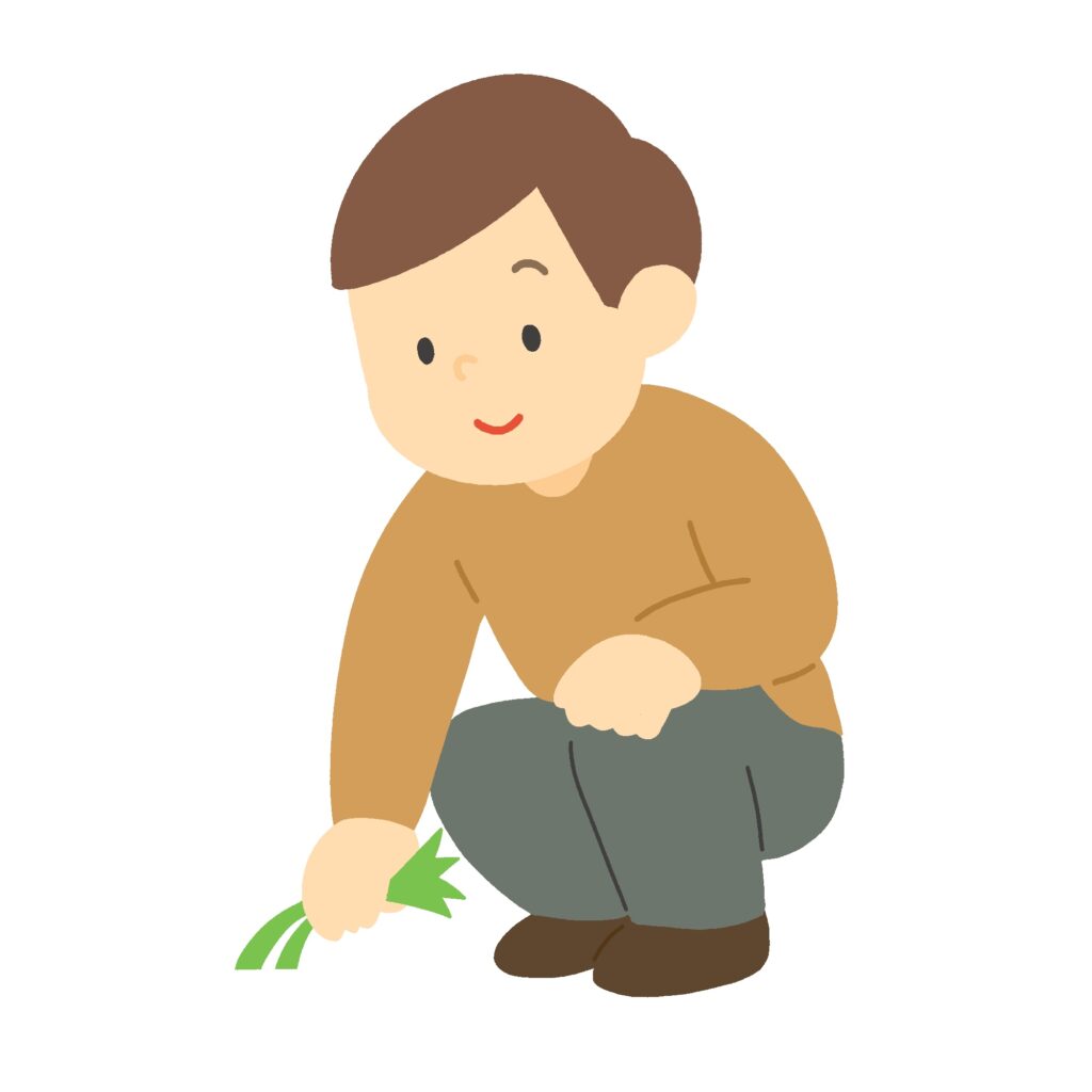 clip art of man pulling weeds-illpop.com