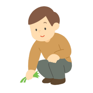 clip art of man pulling weeds-illpop.com