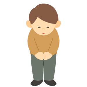 clip art of man bowing(bowing)