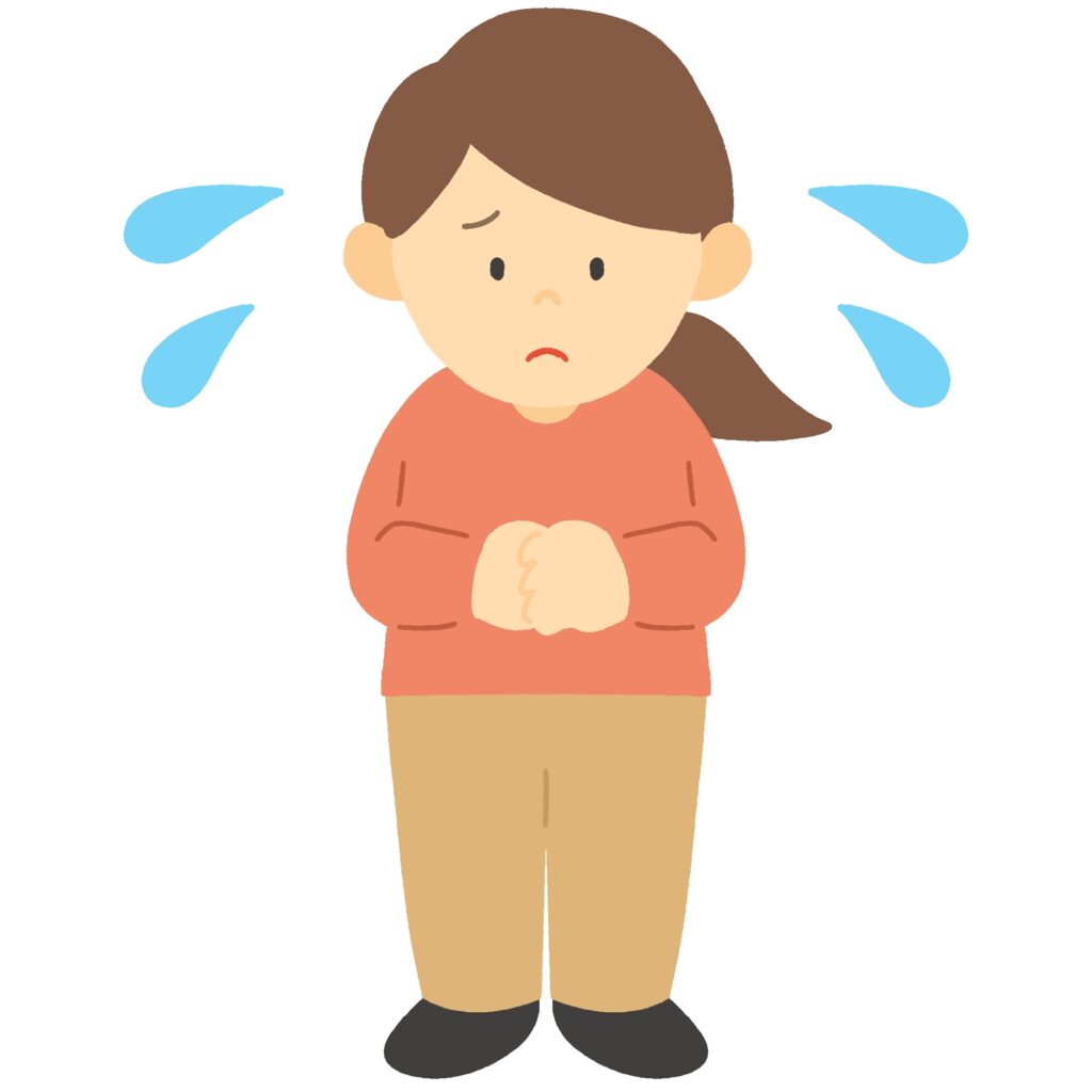 clip art of woman with troubled face-illpop.com