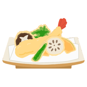 天ぷらの無料イラスト素材