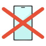 スマホ禁止マークの無料イラスト素材