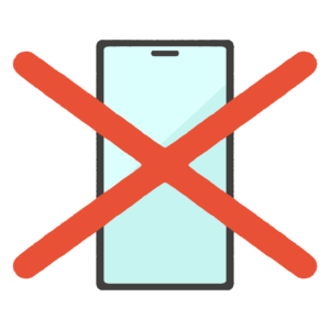 スマホ禁止マークの無料イラスト素材