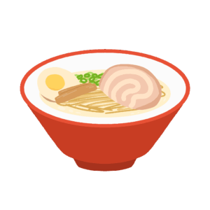 豚骨ラーメンの無料イラスト素材