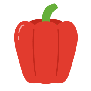 赤色のパプリカの無料イラスト素材