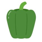 緑色のパプリカの無料イラスト素材