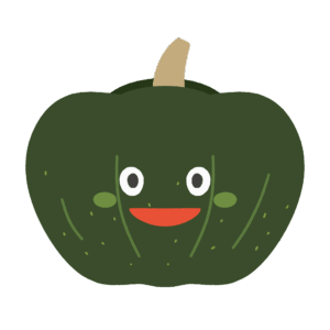 かぼちゃのキャラクターの無料イラスト素材