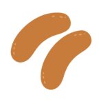 ウインナーソーセージの無料イラスト素材