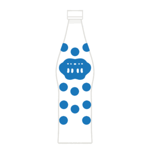 乳酸菌飲料のボトルの無料イラスト素材