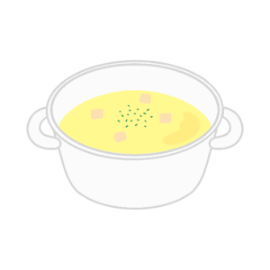 コーンスープの無料イラスト素材