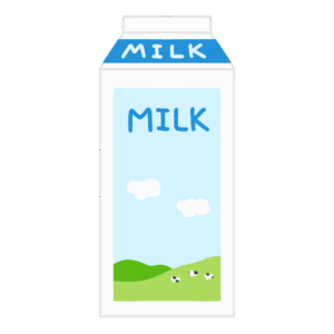 牛乳パックの無料イラスト素材