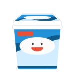 ヨーグルトのキャラクターの無料イラスト素材
